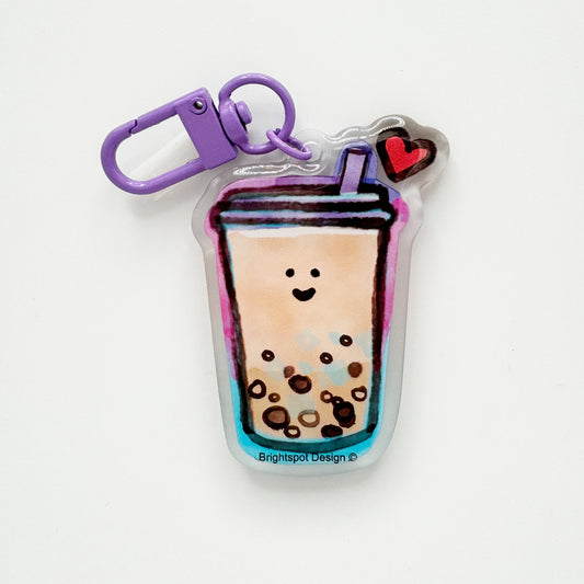 Boba Love Keychain