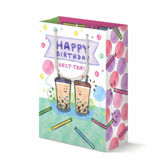 Boba Best Tea Bday Medium Gift Bag