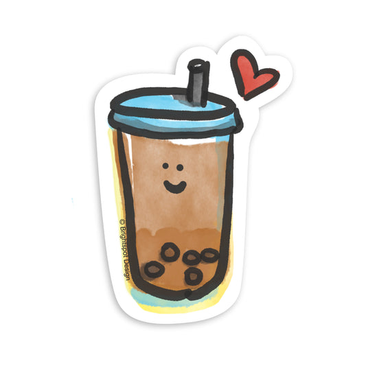 Boba Bubble Tea Love Sticker