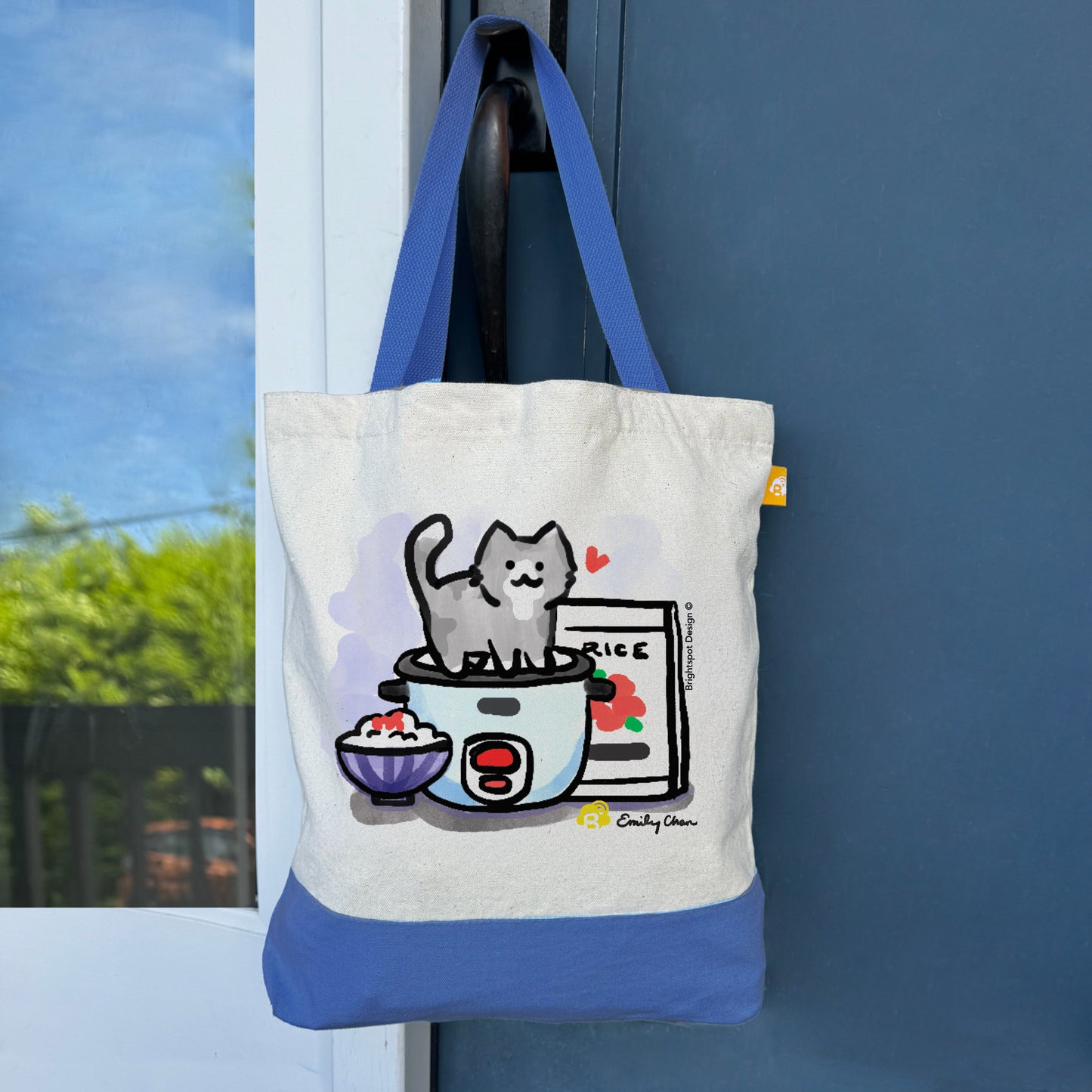 Cat Ricecooker Medium Canvas Tote Bag