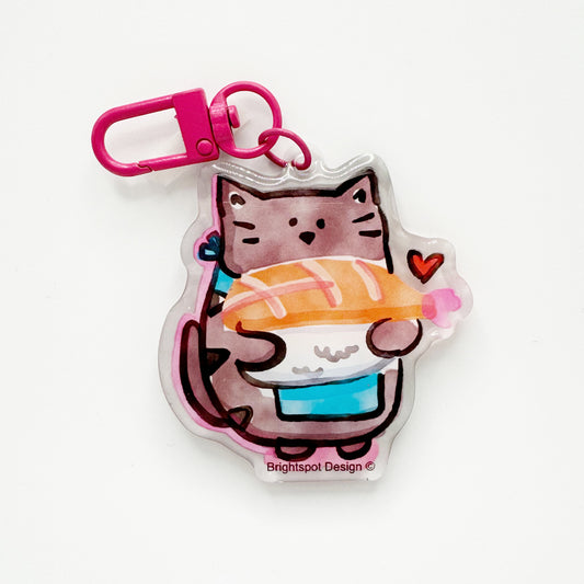 Cat Sashimi Keychain