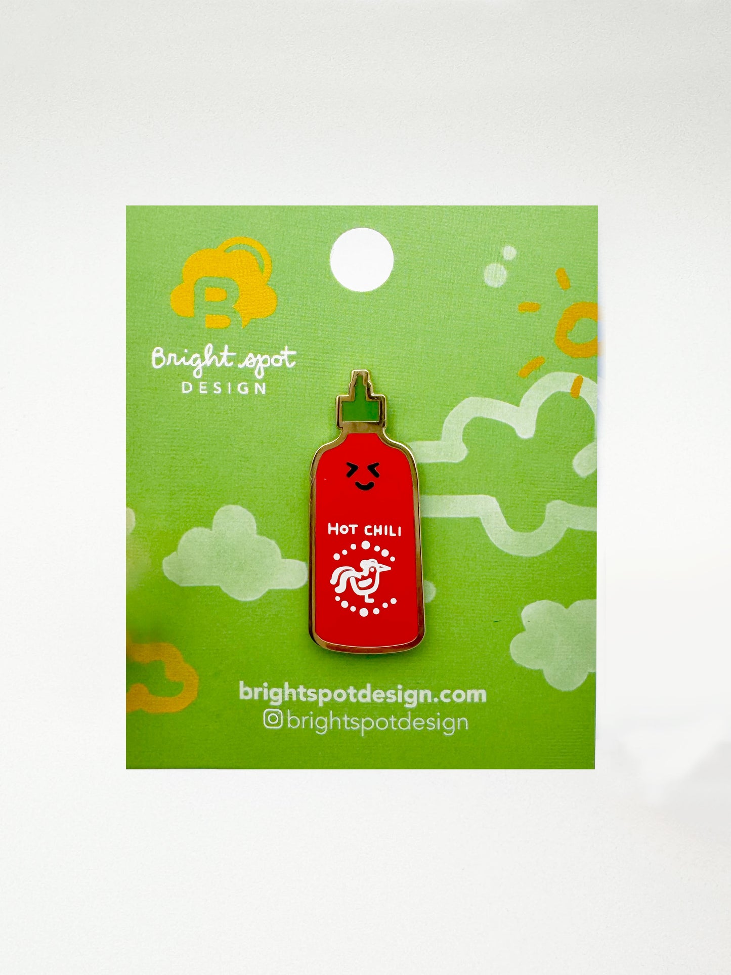 Silly Sriracha Enamel Pin