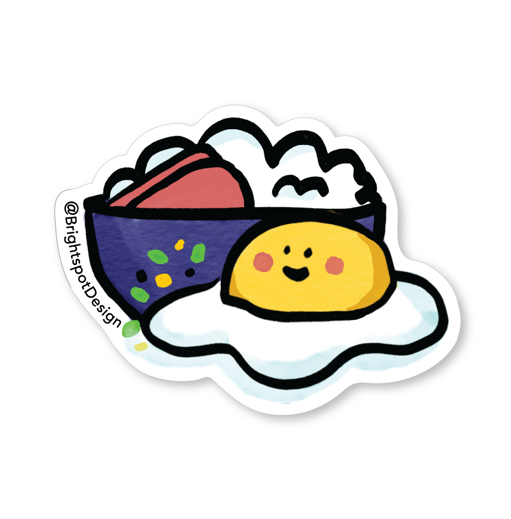 Egg Rice Sticker – Brightspot Design