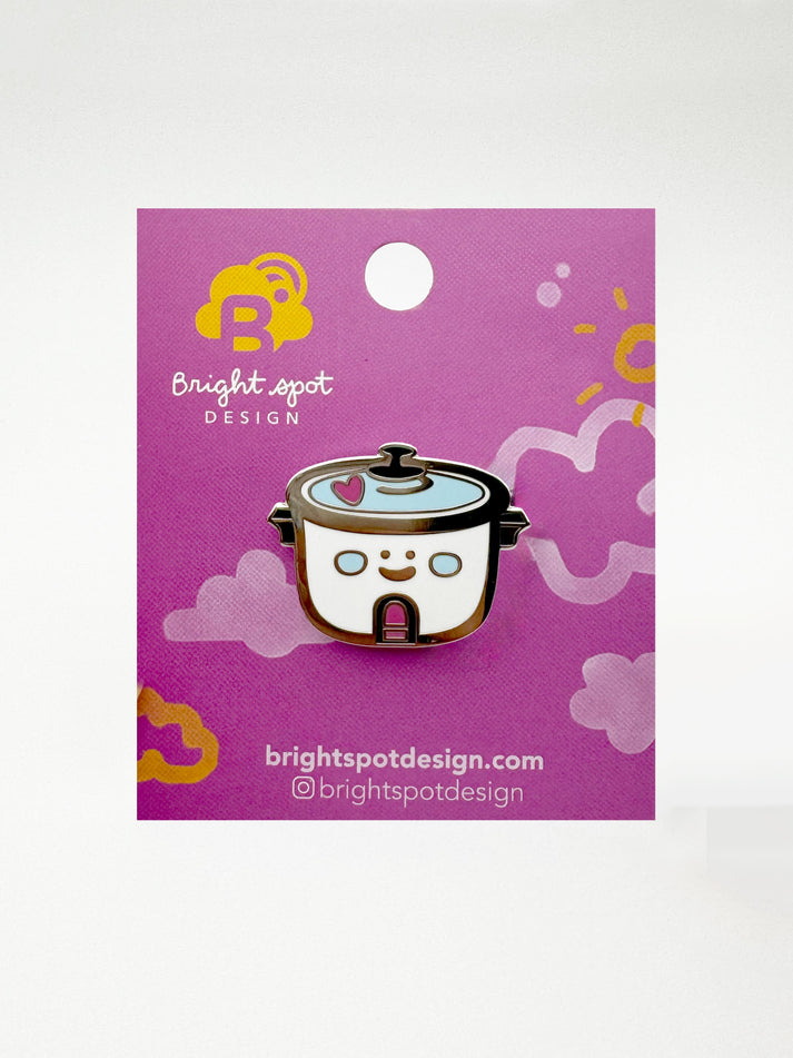 Rice Cooker Enamel Pin — Apparel & Accessories | Brightspot Design