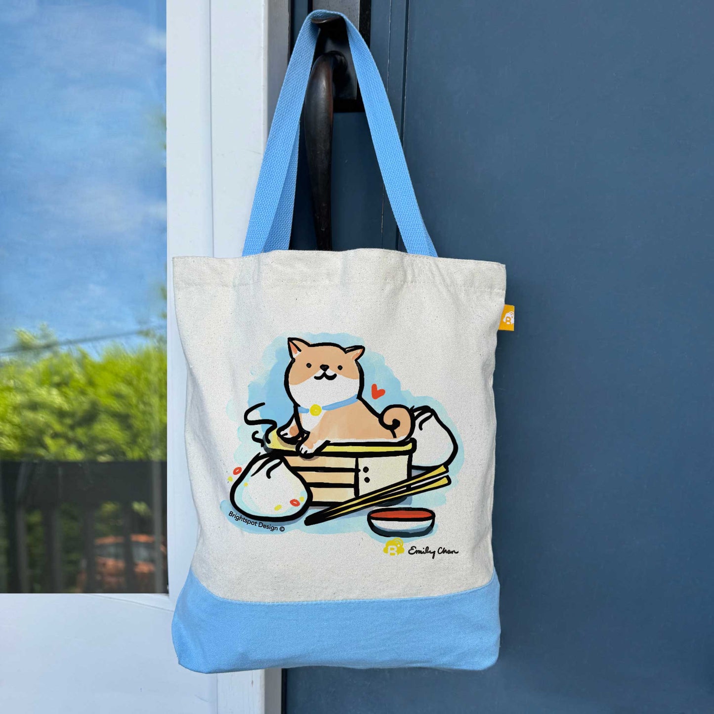 Shiba Dumpling Medium Canvas Tote Bag