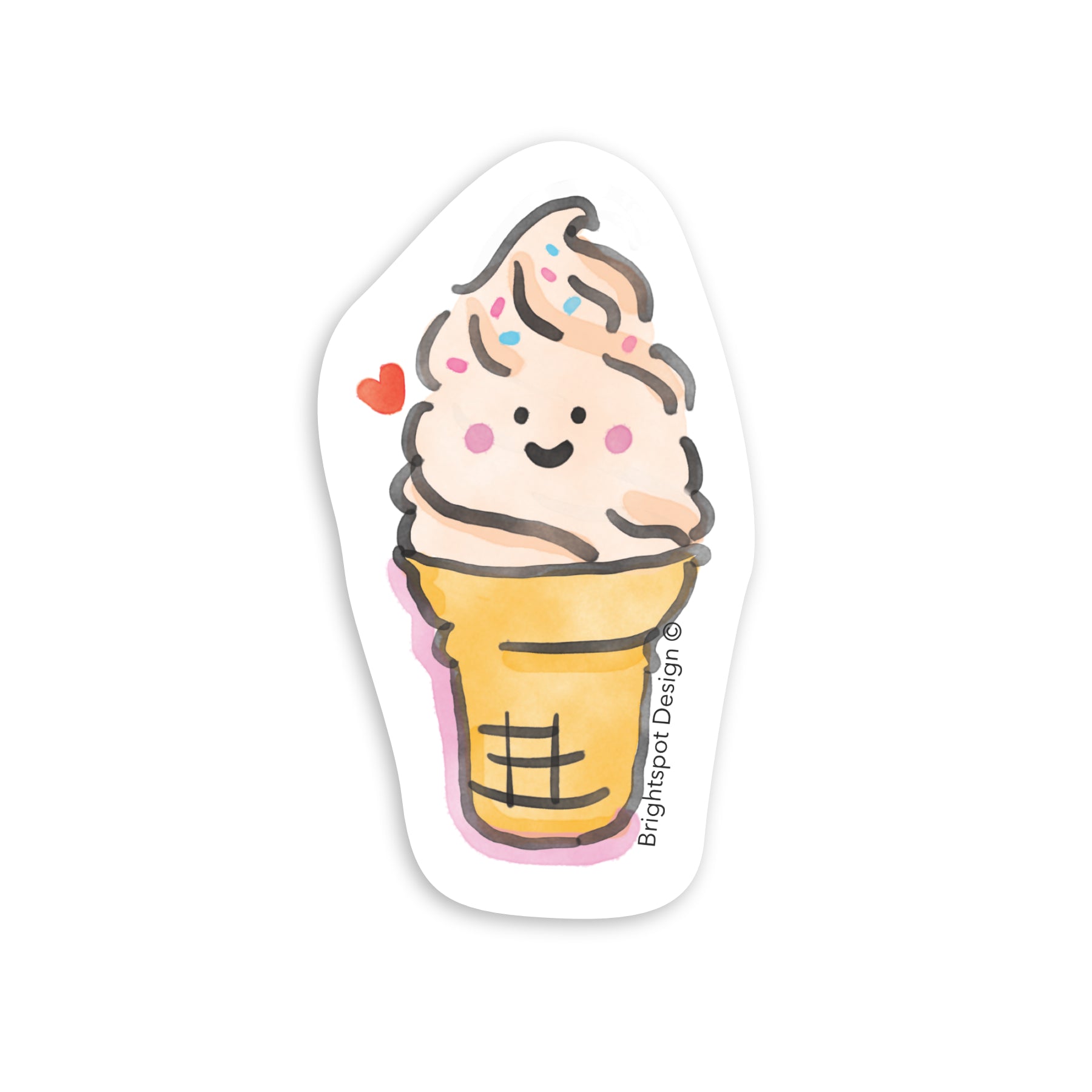 Sprinkle Cone Sticker – Brightspot Design