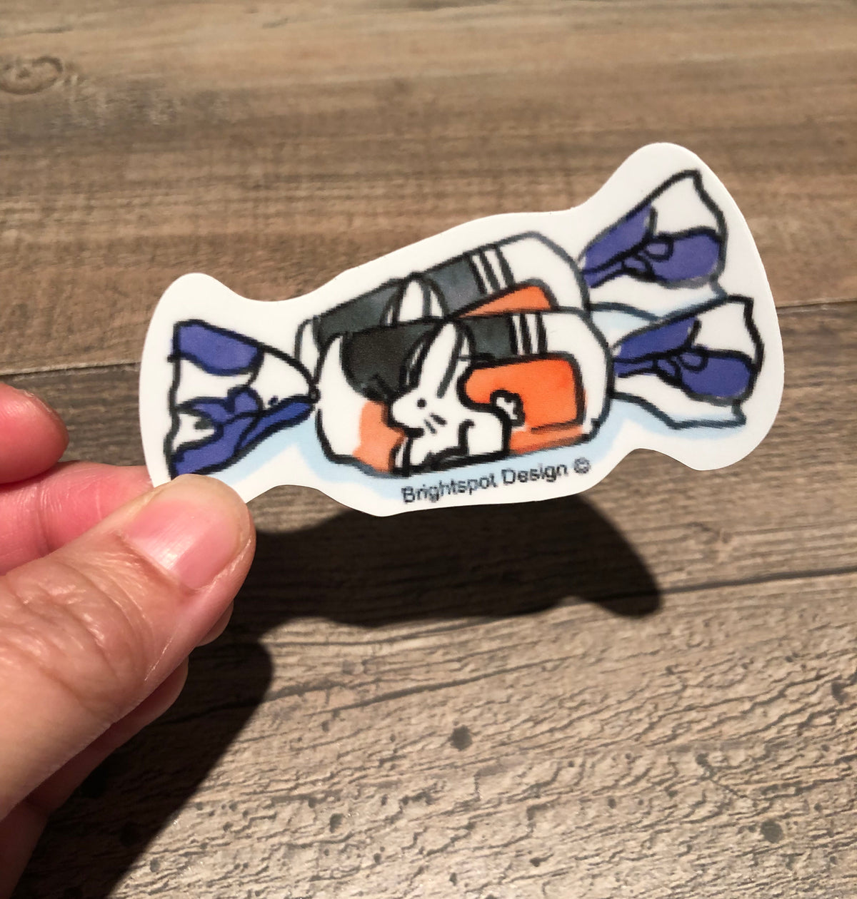 White Rabbit Candy Sticker – Brightspot Design
