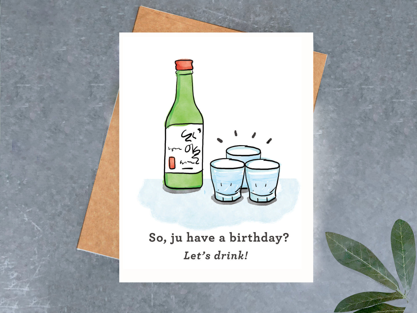 Soju Birthday Card