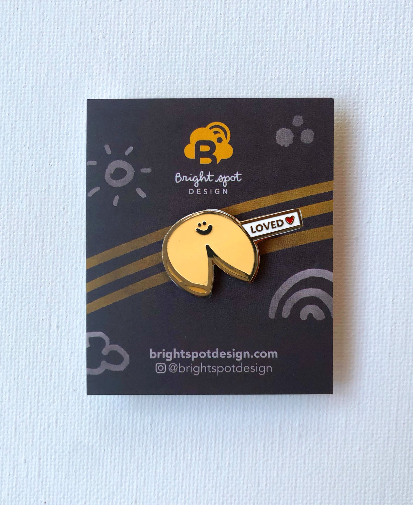 Friendly Fortune Cookie Enamel Pin