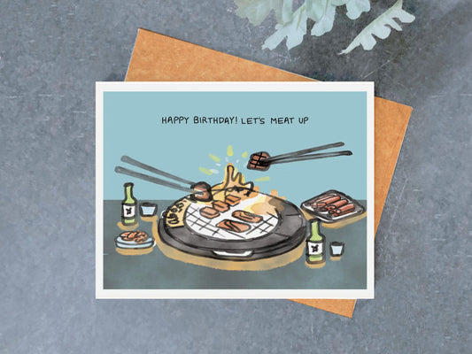 Birthday Meat Up Card