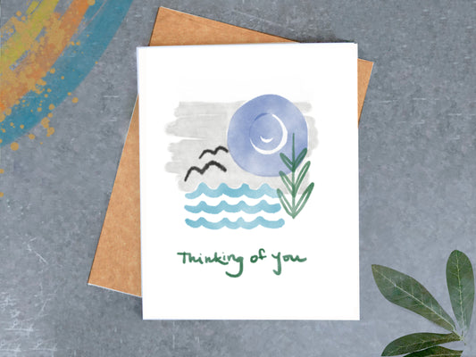 Beach Thinking of You Card