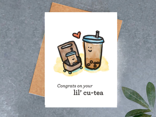 Cu-Tea Baby Card