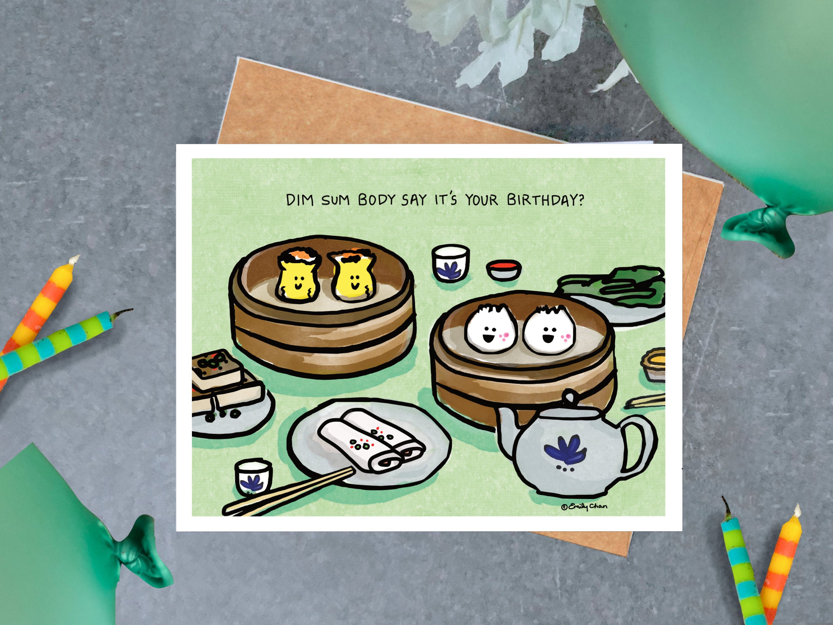 Dim Sum Birthday Card – Brightspot Design