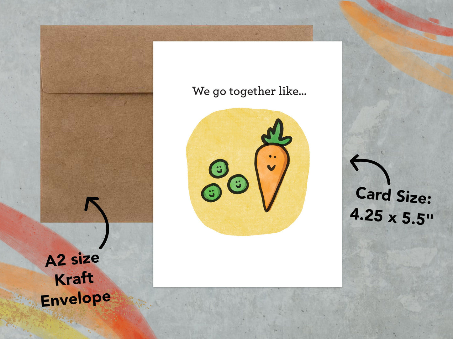 Peas & Carrots Friendship Card