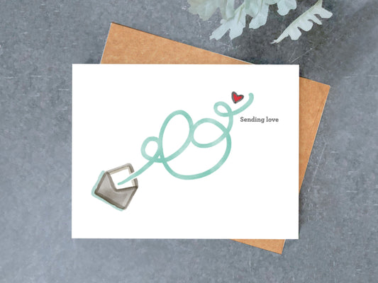 Letter Sending Love Card