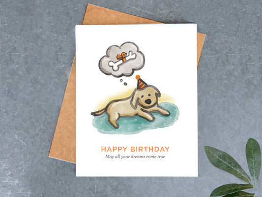 Dog Dreams Birthday Card