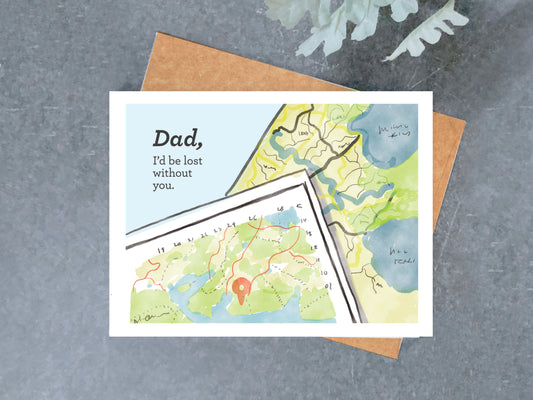 Dad Lost Without You Card