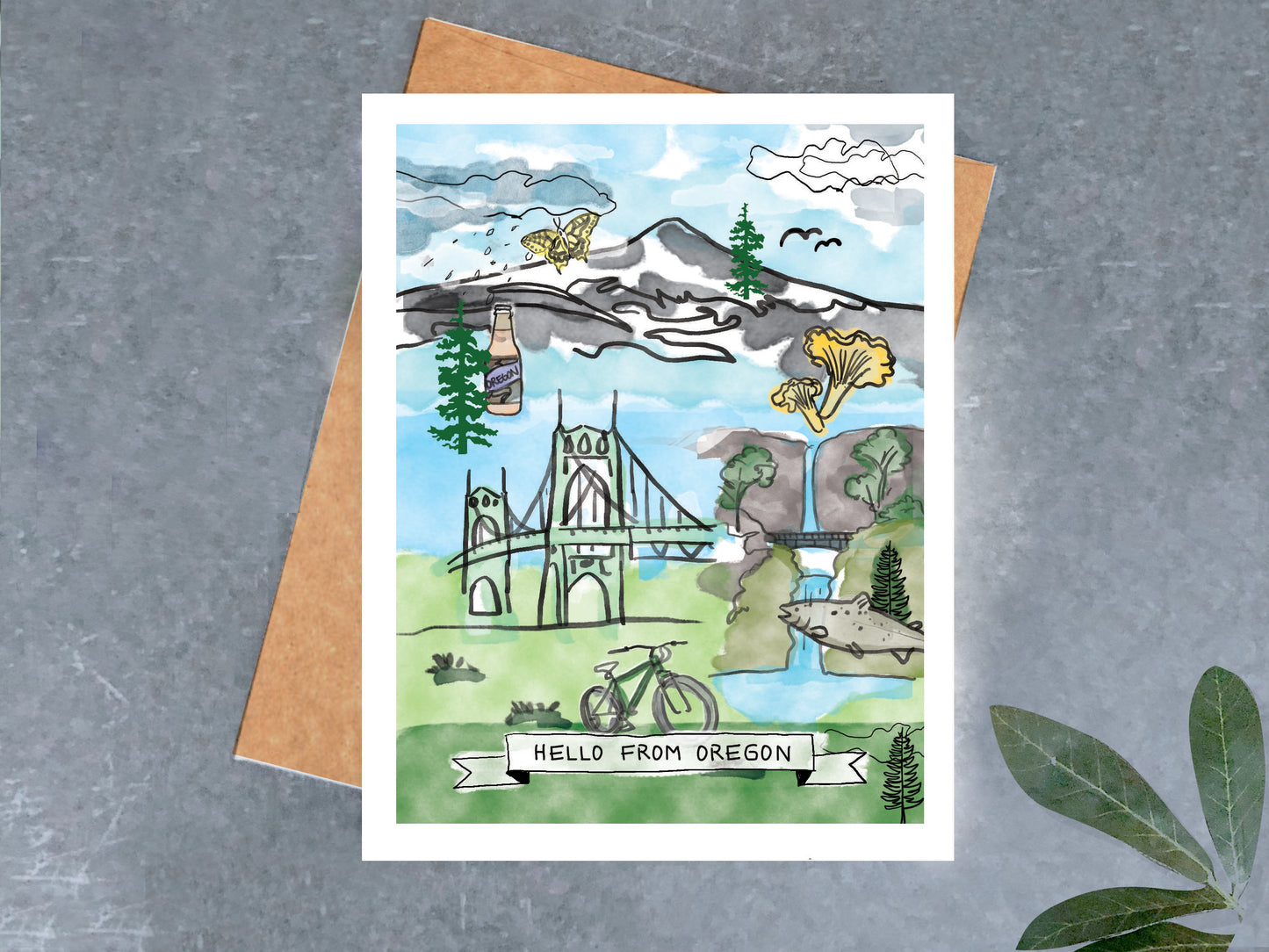 Hello From Oregon Card – Brightspot Design