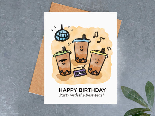 Party with Best-Teas Birthday Card