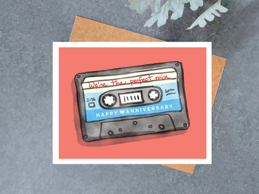 Perfect Mix Tape Anniversary Card