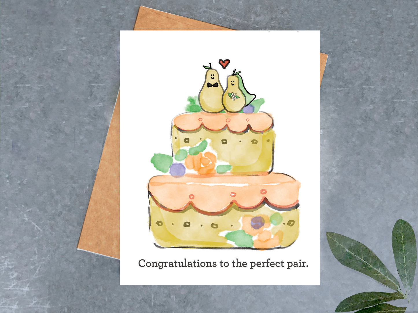 Perfect Pear Wedding Card