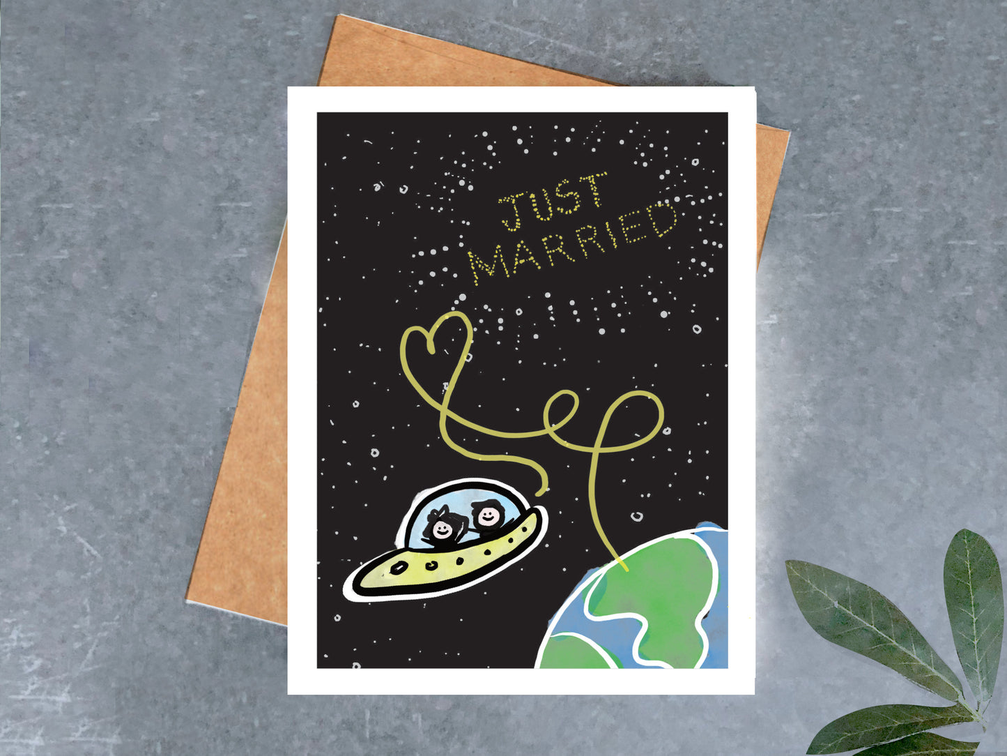 Space Wedding Card