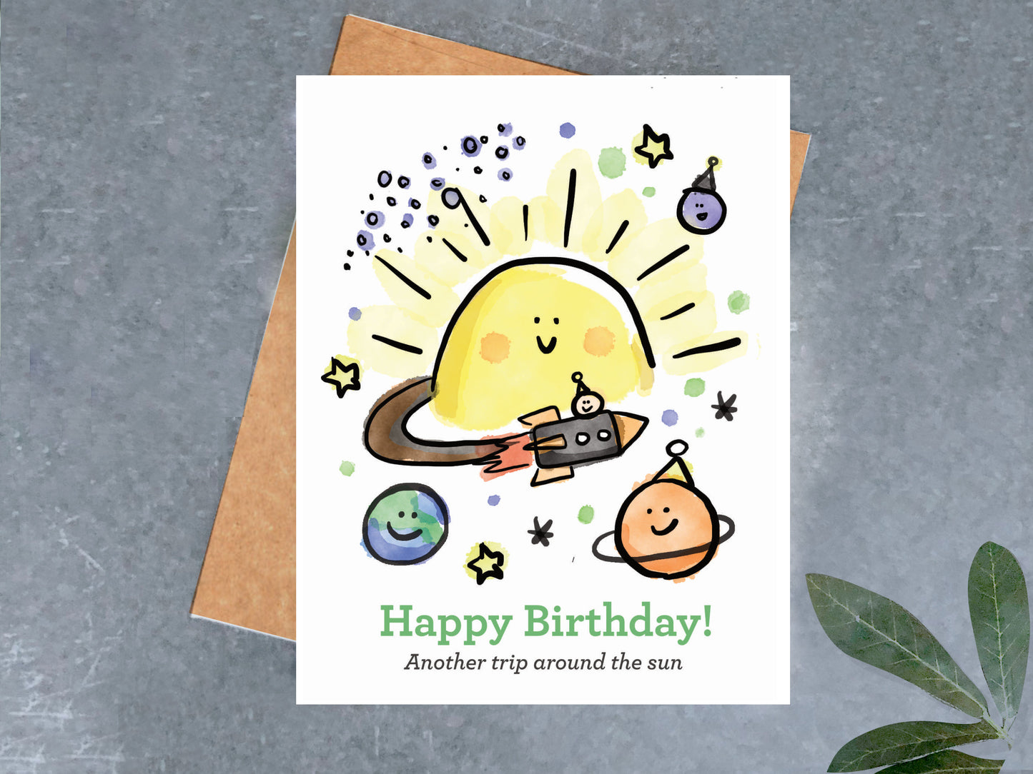 Trip Around the Sun Birthday Card