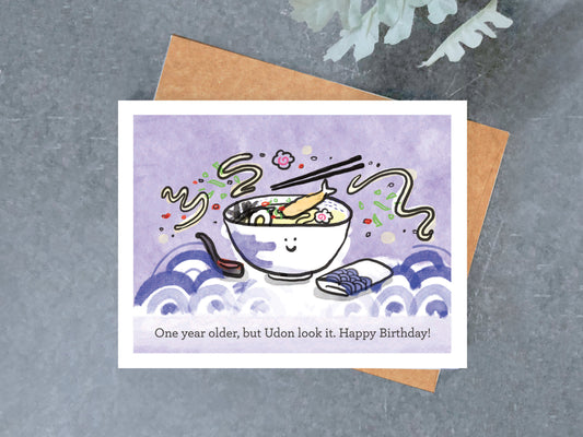 Udon Look It Birthday Card